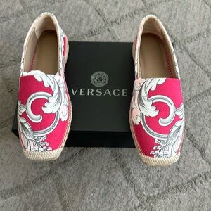Versace Espadrilles. Size 38 euro. New With Tags and Box.